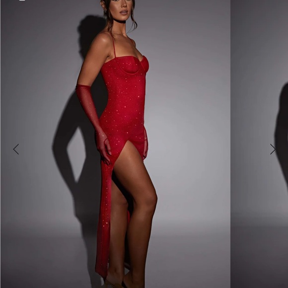 Sold Out - Baby Boo Trixie Maxi Dress in Sparkle Red - Picture 5 of 6